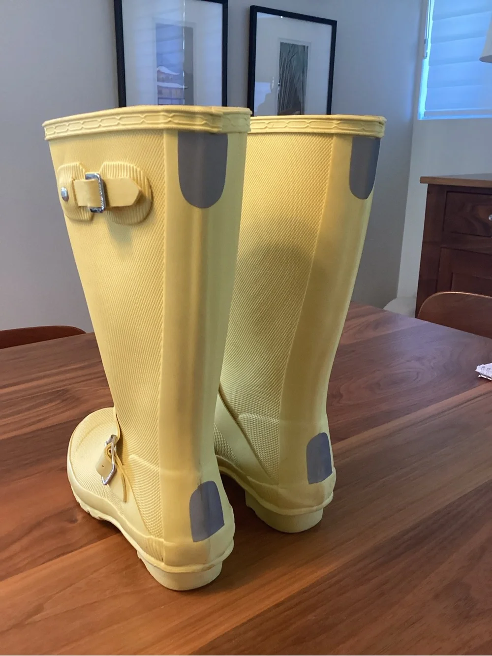 Hunter Tall Rubber Rain Boots in Yellow